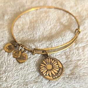 #047 Alex And Ani Gold Charm Bangle Bracelet